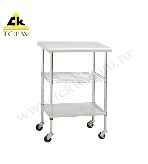 Stainless Steel Utility Trolley With A Meshed Plate(TW-11SB) 